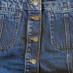 Topshop Denim Buttoned Skirt